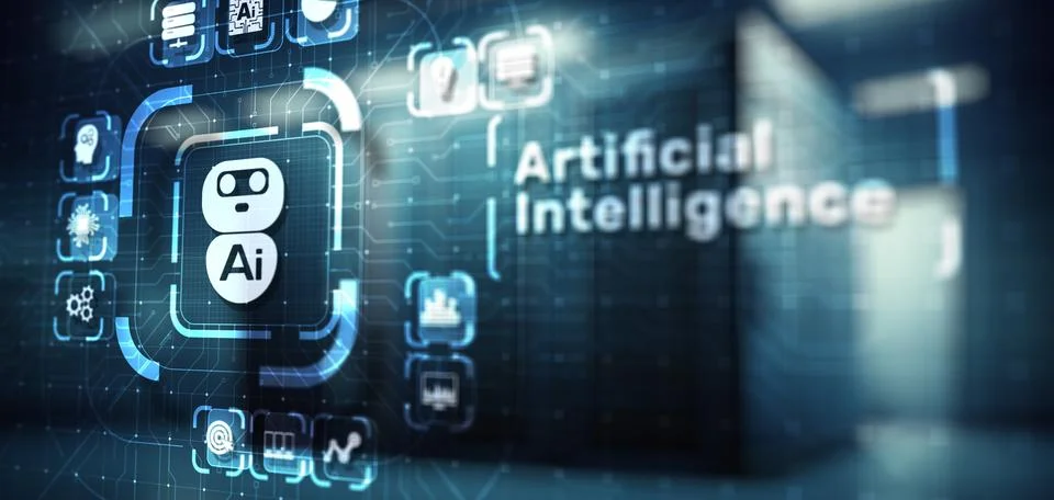 AI Artificial intelligence, Machine learning, Big data analysis and automatio Stock Photos