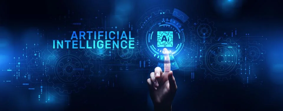 AI Artificial intelligence Neural network deep machine learning concept Fotos Stock