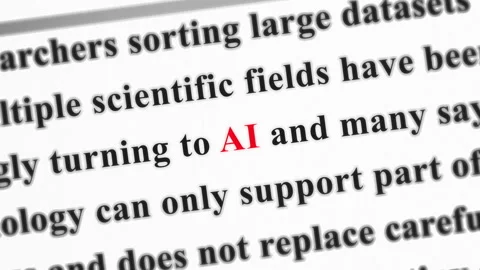 AI Artificial Intelligence News Style Typography Match Cut Motion Graphic 스톡 동영상 342413568