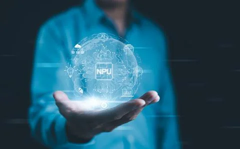 AI, Artificial intelligence, NPU, Neural Processing Unit. Stock Photos