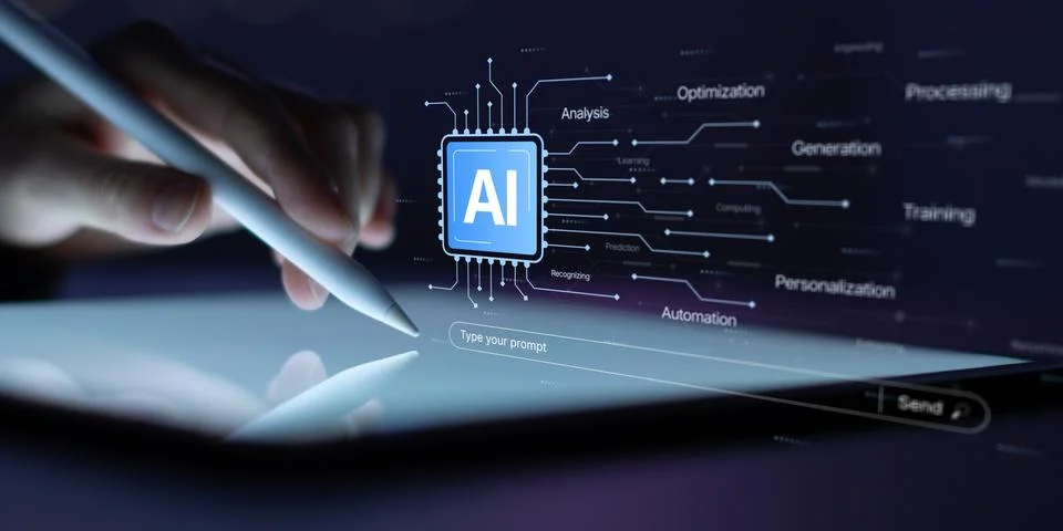 AI Artificial Intelligence Platform for Automation Optimization and Busines.. Stock Photos