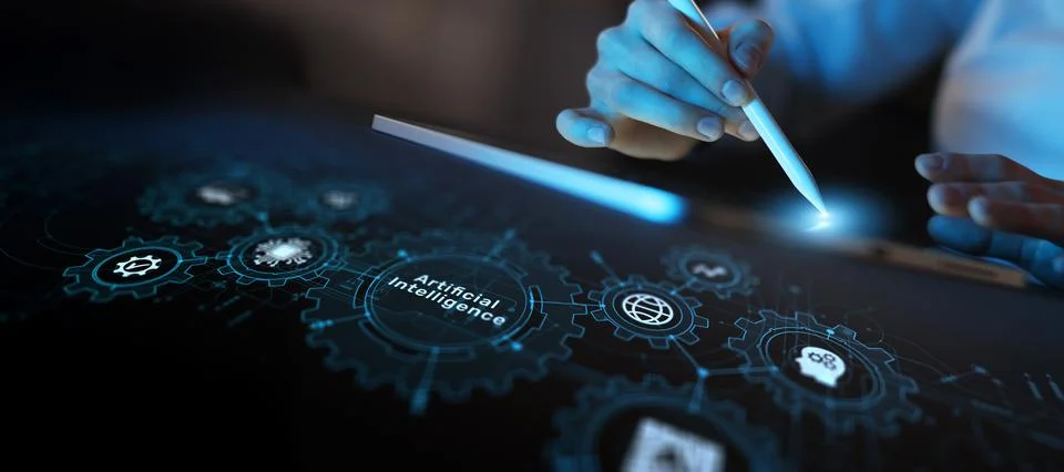 AI Artificial Intelligence Platform for Business Automation and Digital Wor.. Stockfoto's