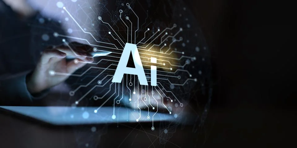 AI Artificial Intelligence Platform for Business Automation and Data Proces.. Stock Photos