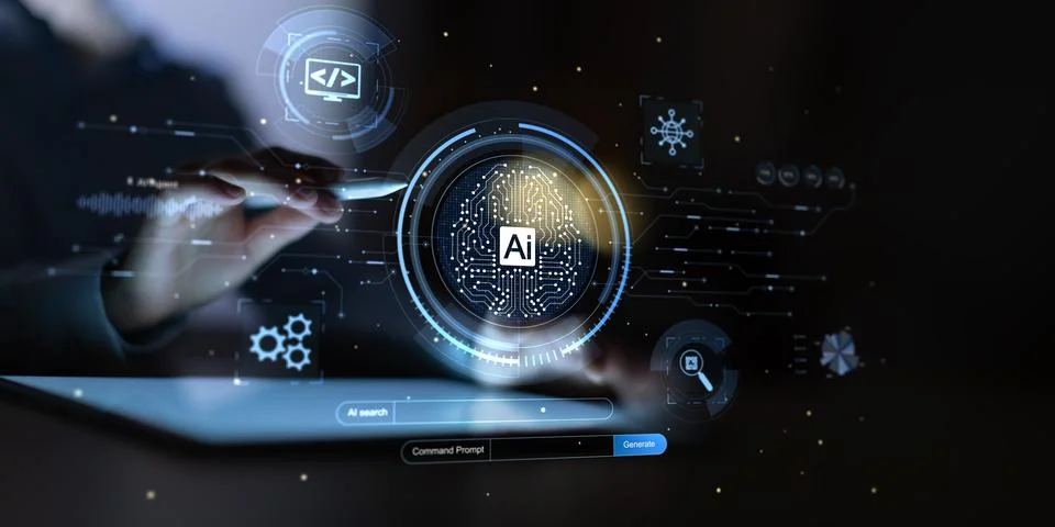 AI Artificial Intelligence Platform for Business Automation and Data Analyt.. 写真素材