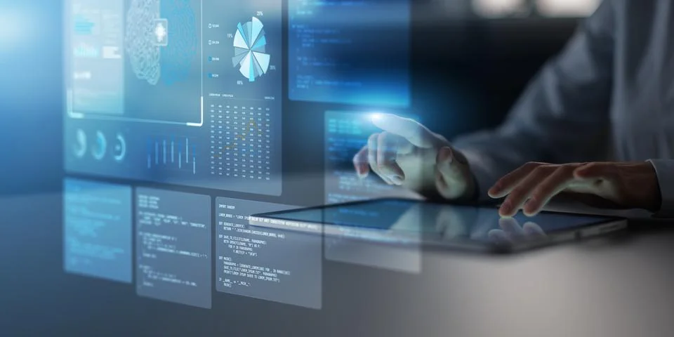 AI Artificial Intelligence Platform for Data Analysis and Business Decision.. Foto stock