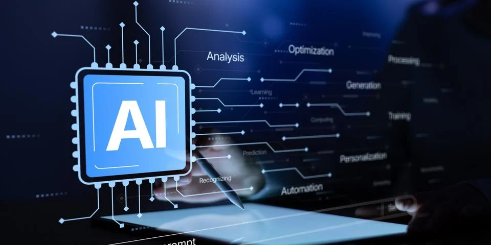 AI Artificial Intelligence Platform for Data Analysis and Automation in Bus.. 写真素材