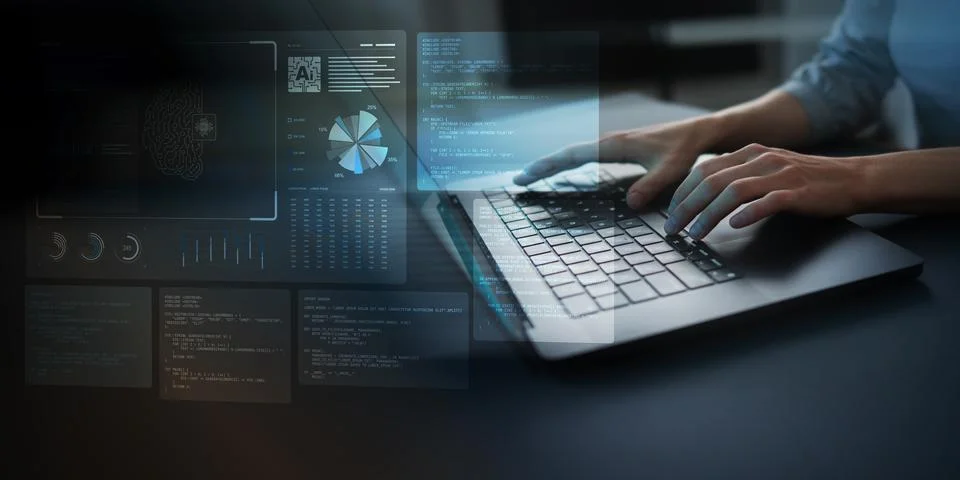 AI Artificial Intelligence Programming for Software Development and Machine.. Foto stock
