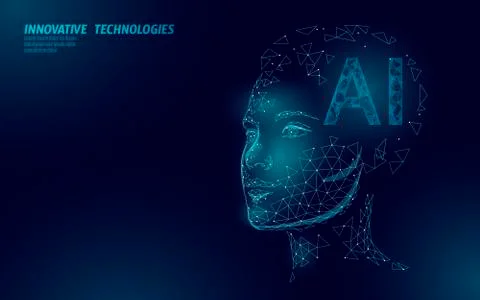 AI artificial intelligence robot support 3D. Virtual assistant voice recognition 스톡 일러스트