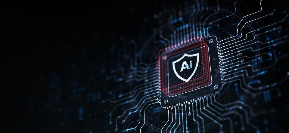 AI Artificial Intelligence Security System for Data Protection and Cybersec.. Фото