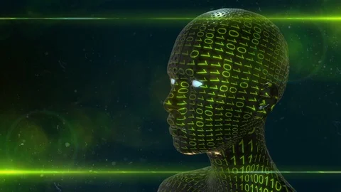 AI Artificial intelligence simulation of human intelligence by machines Stock Footage 97200371