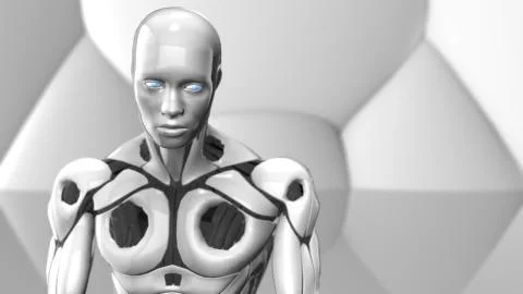 AI Artificial intelligence simulation of human intelligence by machines Stock Illustration