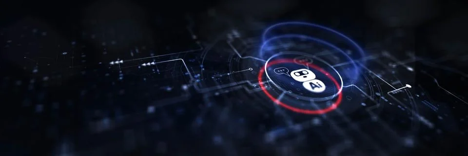 AI Artificial Intelligence System for Business Automation and Digital Commu.. 库存照片