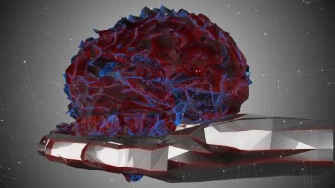 AI Artificial intelligence technology of big data machine deep learning Stock Illustration