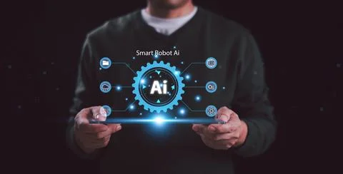 Ai, artificial intelligence technology for business concept. Smart robot auto Stock Photos