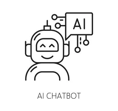Ai artificial intelligence technology chatbot icon Stock Illustration
