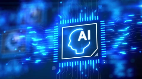 Ai artificial intelligence technology concept Futuristic HUD Stock Footage 276782744