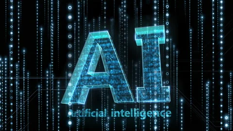 AI artificial intelligence technology concept background dot a-up Stock Footage 310837005