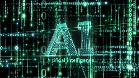AI artificial intelligence technology concept background binary c Stock Footage 310863998