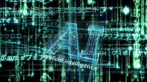 AI artificial intelligence technology concept background Japanese c Vidéo 310865861