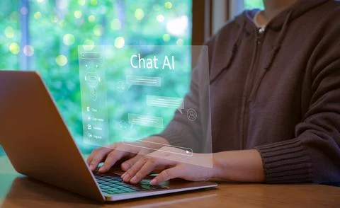 Ai, Artificial Intelligence technology concept. chatbot, chatgpt, chat ai, Foto stock