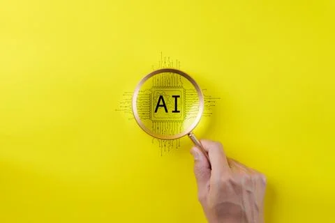 AI Artificial Intelligence technology concept. Stock Photos
