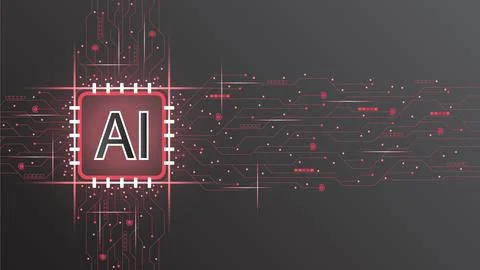 Ai artificial intelligence technology hitech business concept. Stock Illustration