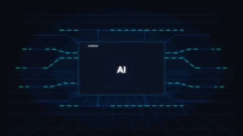 Ai artificial intelligence technology interface digital data network Stock Footage 348324843