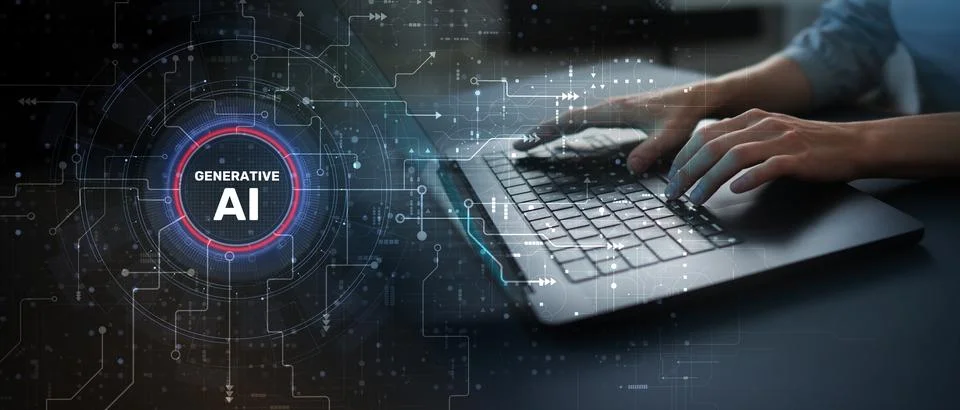 AI Artificial Intelligence for Text Generation and Creative Content Creation Stock-Fotos