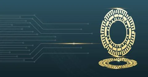 Ai artificial intelligence web background design. Abstract background banne.. Stock Illustration