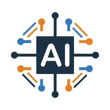 AI, artificial intelligent, circuit, artificial intelligent technology icon Stock Illustration