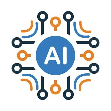 AI, artificial intelligent, circuit, artificial intelligent technology icon Stock Illustration