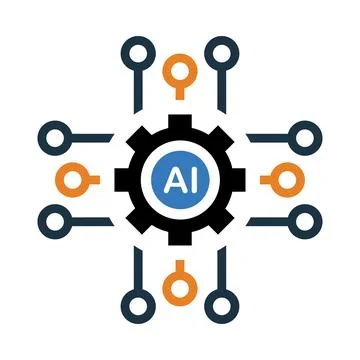 AI, artificial intelligent, circuit, artificial intelligent technology icon Stock Illustration