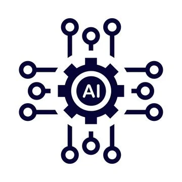 AI, artificial intelligent, circuit, artificial intelligent technology icon Stock Illustration