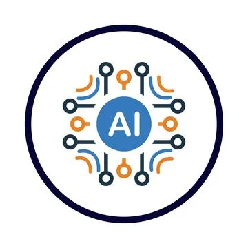 AI, artificial intelligent, circuit, artificial intelligent technology icon Stock Illustration