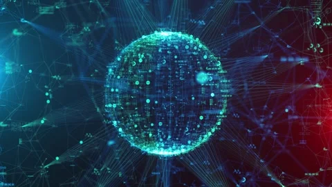 AI Artificial Neural Networks Deep Learning Algorithm Processing, background  Stock Footage 317807754