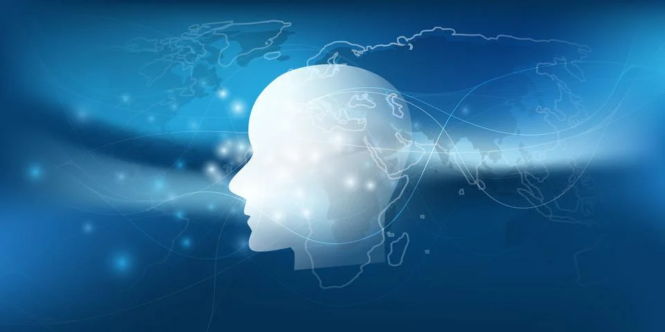 AI Assistant, Chat Bot, Machine Learning, Artificial Intelligence and Netwo.. Ilustración de archivo