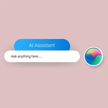 AI Assistant Chat Input Interface Modern UI Design Stockillustratie
