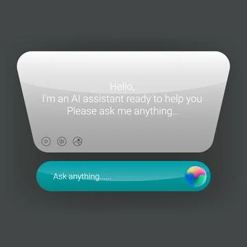 AI Assistant Chat Interface UI Creative Design Concept イラスト素材