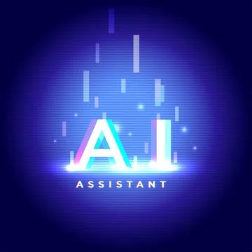AI Assistant Concept for Design Needs Stock Illustration
