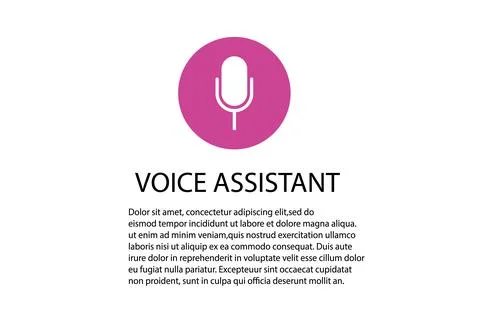 AI assistant conversation sound tech, smart recognition Illustrazione stock