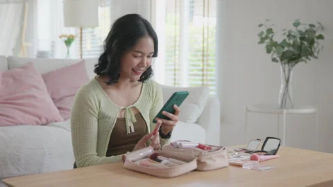 AI assistant data driven advice beauty skincare industry in urban cosmetics.. Stock Footage 333028139