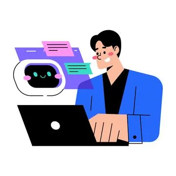 AI Assistant 스톡 일러스트
