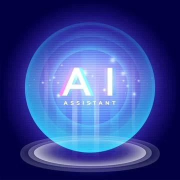 AI Assistant Interface for Design Innovation Stock Illustration