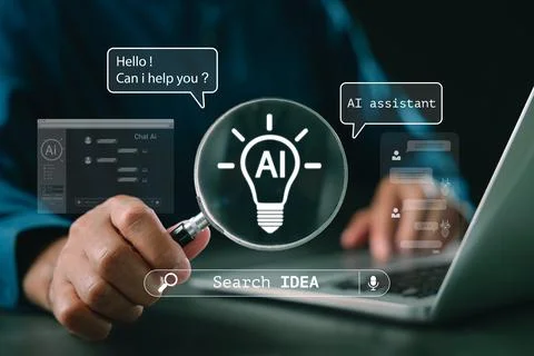 Ai assistant smart technology virtual help artificial intelligence innovati.. Stock Photos
