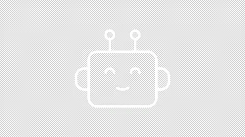 AI assistant ui icon white line animation Vídeo Stock 325399669
