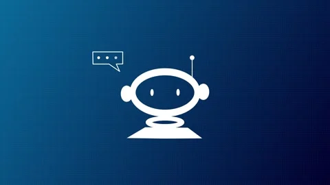 AI assistant with voice chat interface on black background. AI Voice Spectrum. v Stock Footage 313067857