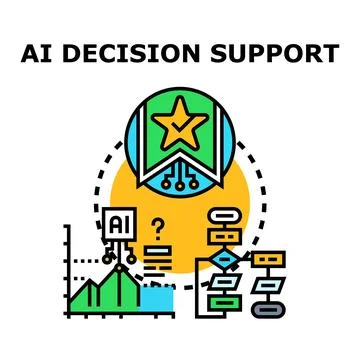 Ai assisting business decision making process Stock Illustration