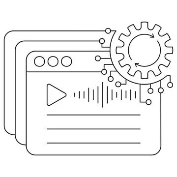 AI Audio processing icon Stock Illustration