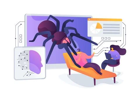 AI-Augmented AI-Guided Exposure Therapy Planning abstract concept vector 스톡 일러스트