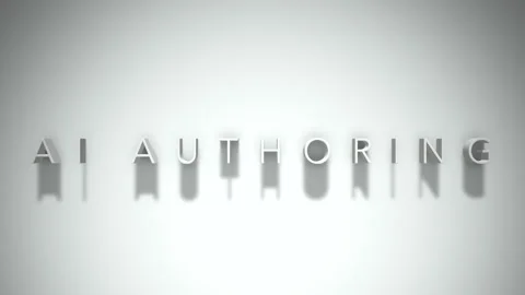 Ai authoring 3D title animation with shadows on a white background Stock Footage 298004415
